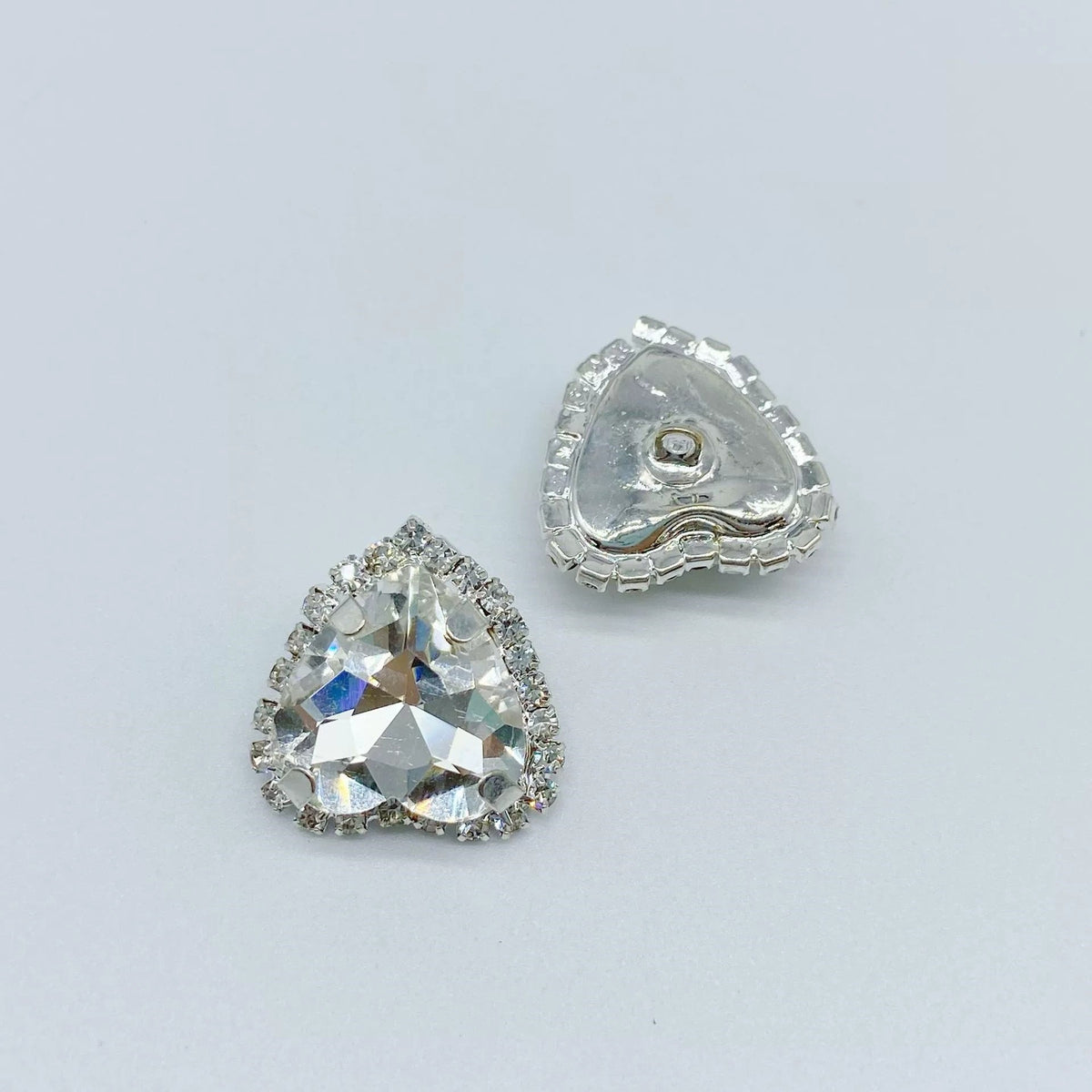 Heart Shaped Rhinestone Pearl Metal Shank Coat Buttons 49 Pack