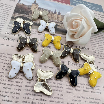 30mm Butterfly Starry Metal Large Shank Buttons 50 Pack
