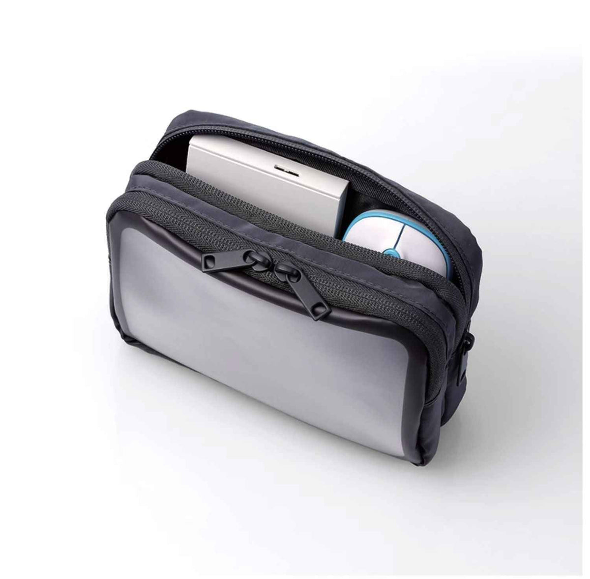 Transparent Makeup & Digital Organizer Bag – Travel Gadget Pouch