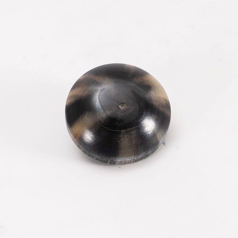 20mm Mushroom Thickened Brown Gray Vintage Horn Shank Buttons 10pcs Brown