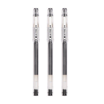Pilot HI-TEC-C Gel Ink Pen 3 Pack 0.3MM/0.4MM/0.5MM 3 Black