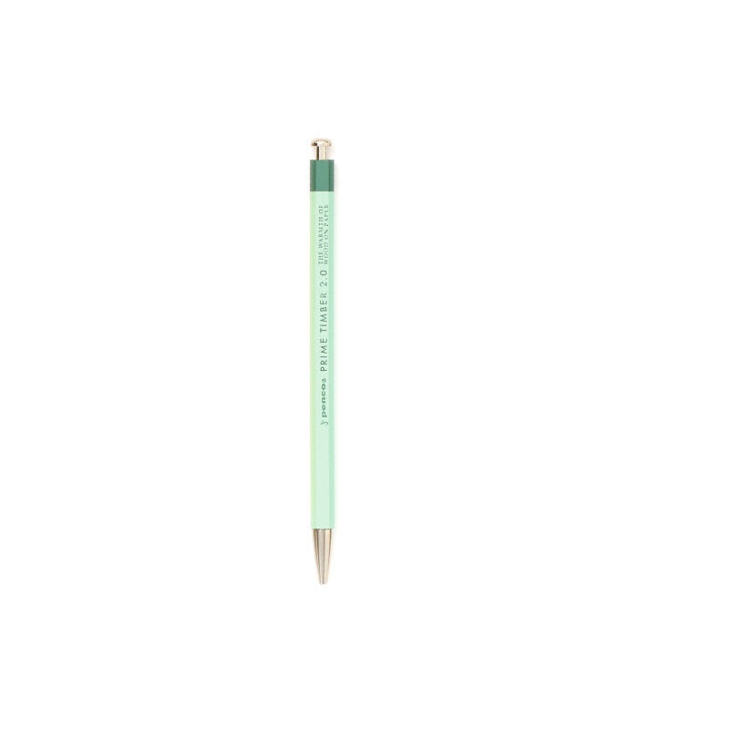 HIGHTIDE Penco Prime Timber 2.0mm Mechanical Pencil | Vintage Wood Body | Drafting & Sketching | Sharpener Included | Japan Mint Green