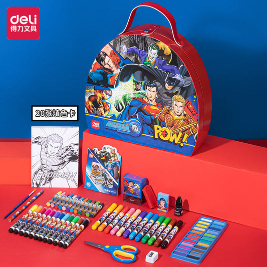 DELI Juego de arte Panit de dibujo de 127 piezas en caja de regalo