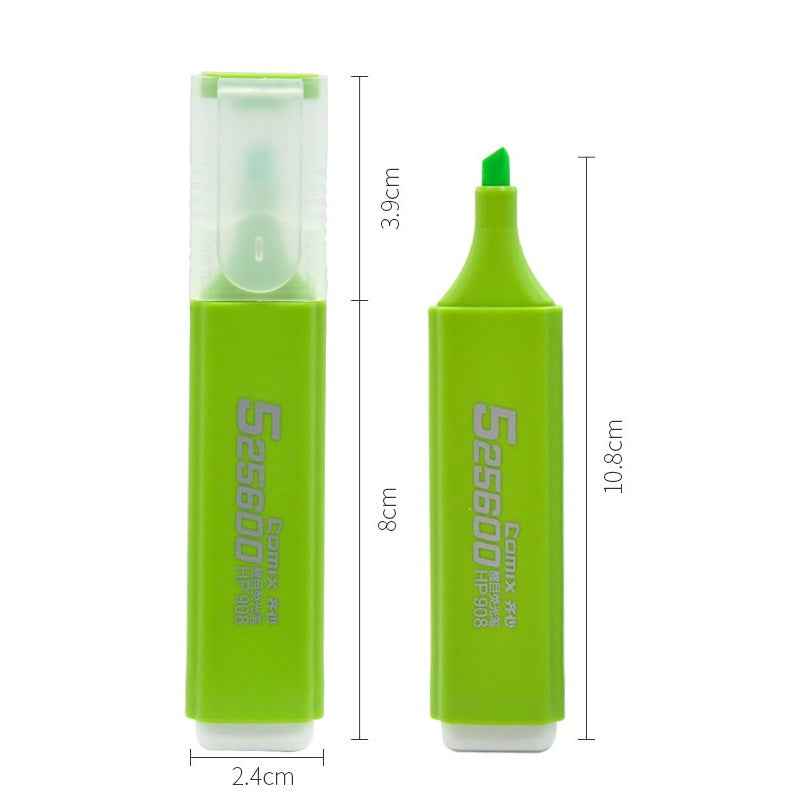 Comix HP908 10 Textmarker, 1–5 mm Keilspitze, 6 Farben