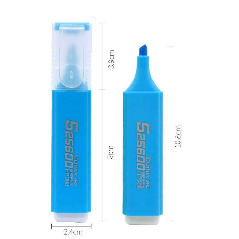 Comix HP908 10 Textmarker, 1–5 mm Keilspitze, 6 Farben