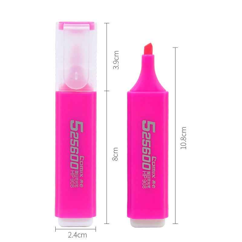 Comix HP908 10 Textmarker, 1–5 mm Keilspitze, 6 Farben