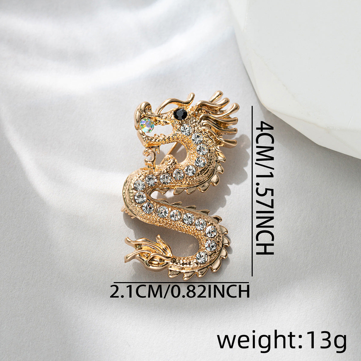 Chinese Style Dragon Metal Brooch Pin 4pcs