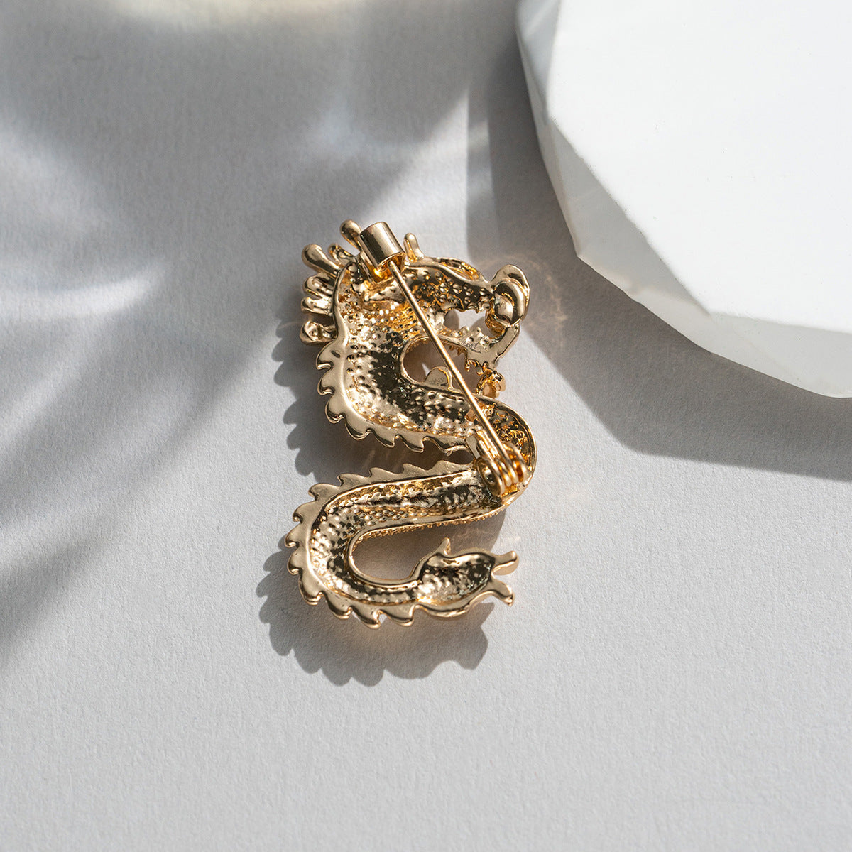 Chinese Style Dragon Metal Brooch Pin 4pcs