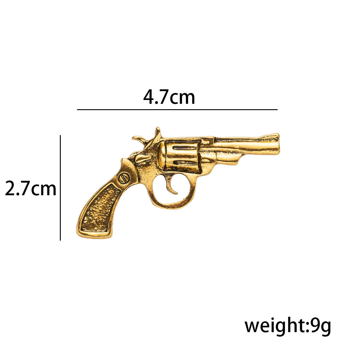 Retro Gold and Silver Revolver Brooch 4 Pack