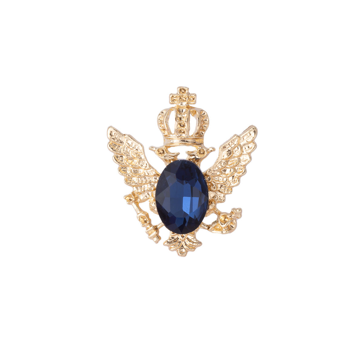 Men's Crystal Gemstone Winged Eagle Brooch - Shirt Lapel Pin 4pcs