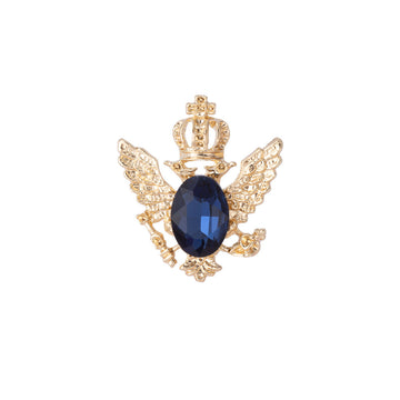 Men's Crystal Gemstone Winged Eagle Brooch - Shirt Lapel Pin 4pcs