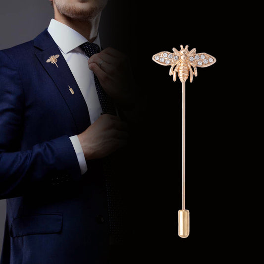 Simple Gold and Silver Pin Bee Tree and Maple Leaf Brooch 6 Pack