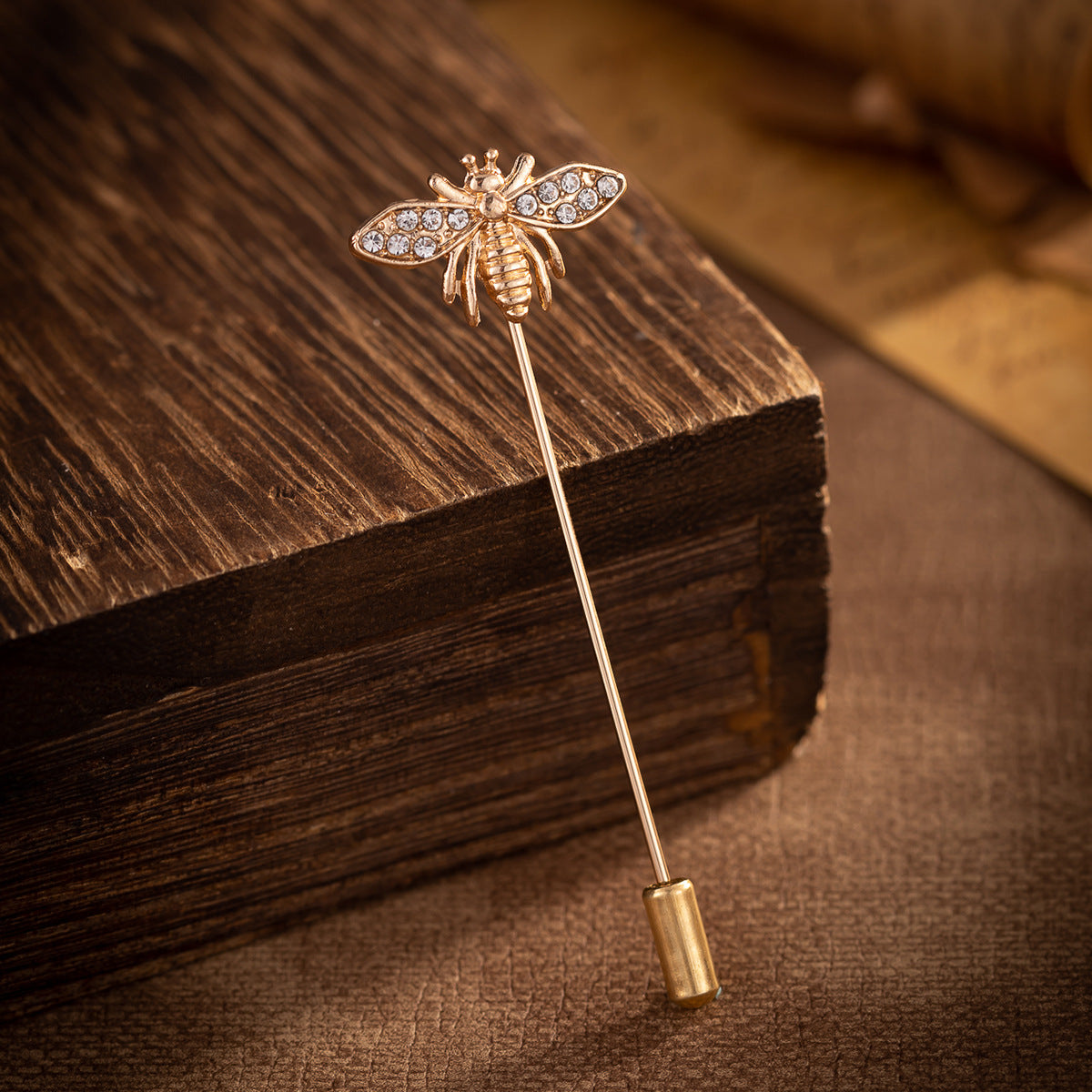 Simple Gold and Silver Pin Bee Tree and Maple Leaf Brooch 6 Pack