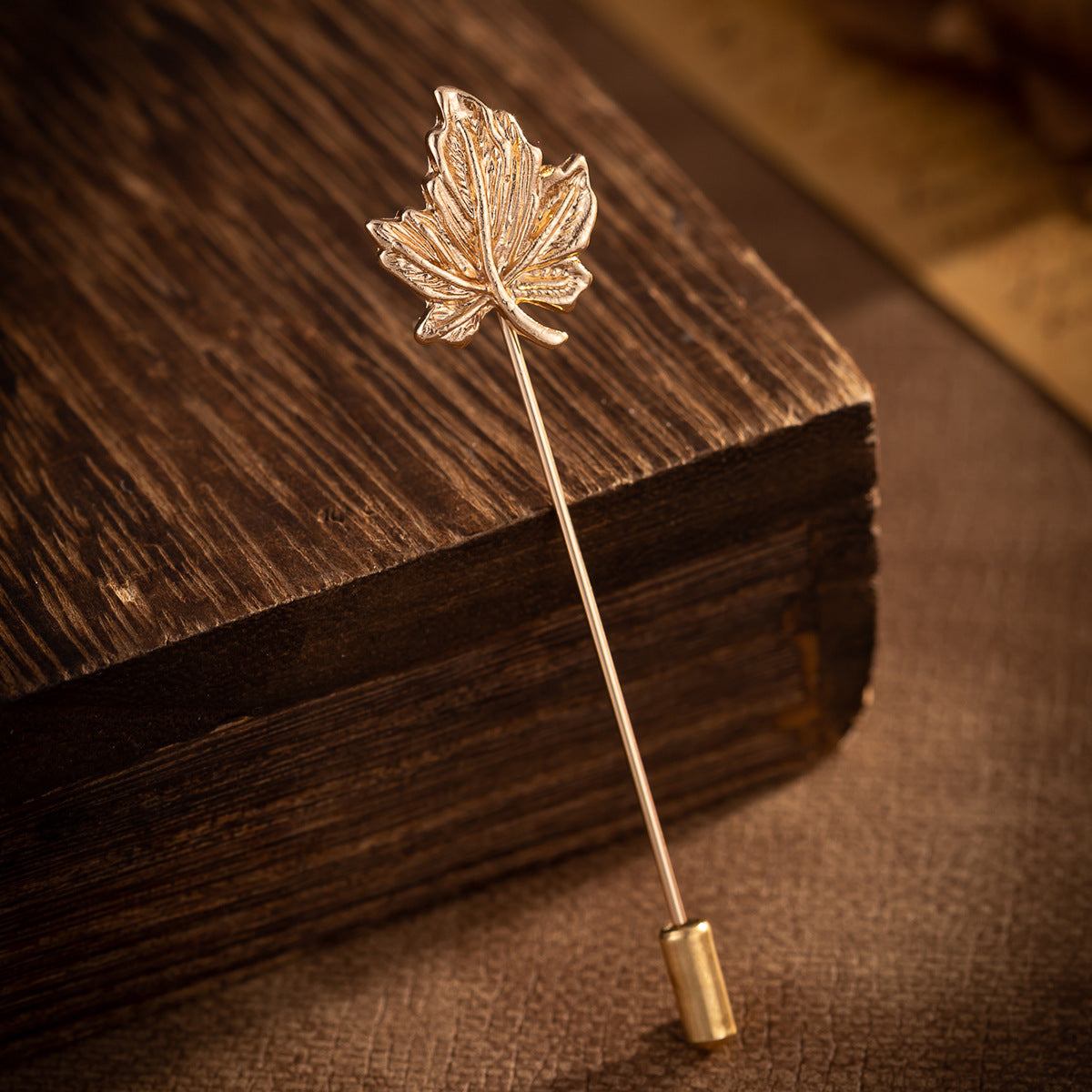Simple Gold and Silver Pin Bee Tree and Maple Leaf Brooch 6 Pack
