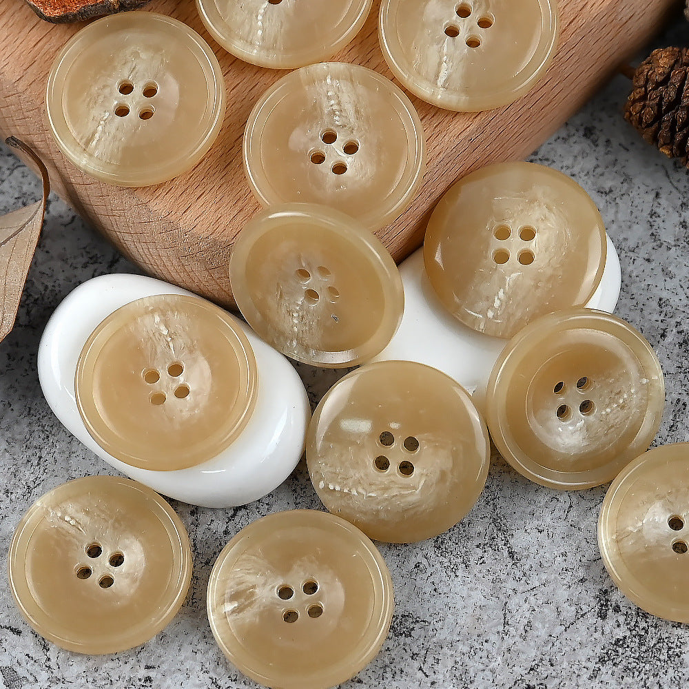 15-25mm Round 4 Hole Colorful Patterned Urea Buttons for Casual Suits Vests Skin