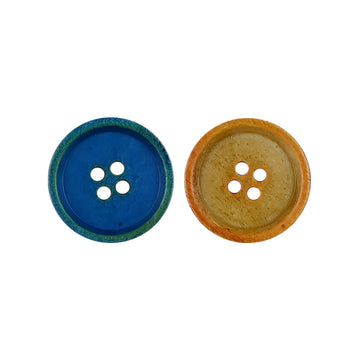 15 - 25mm Round 4 Hole Vintage Chinese Style Cow Bone Buttons 10PCS