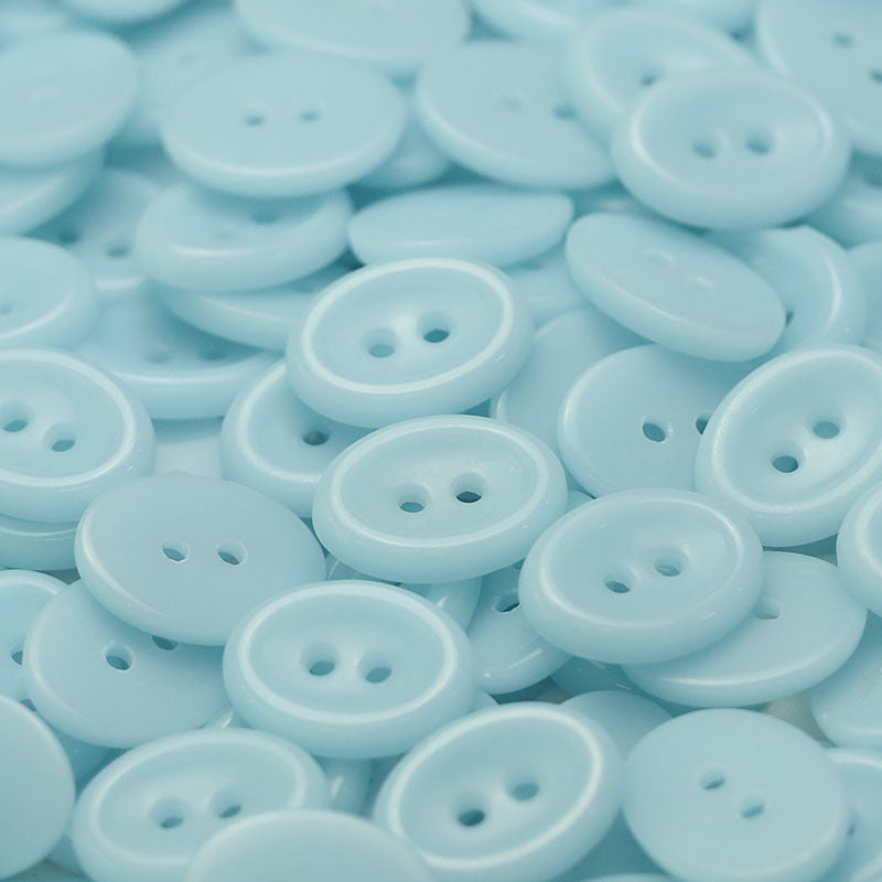 10 Macaron Colors Oval 2-Hole Ceramic Buttons 50 Pack