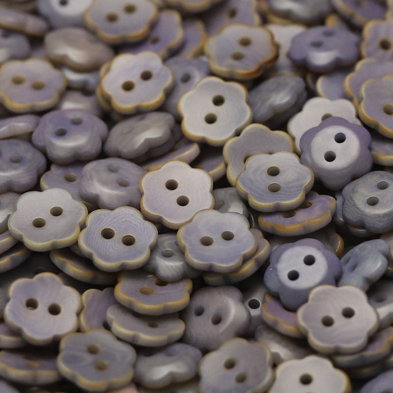 11-20mm Two-Hole Flower-Shaped Fruit Buttons for Kids 20 Pack