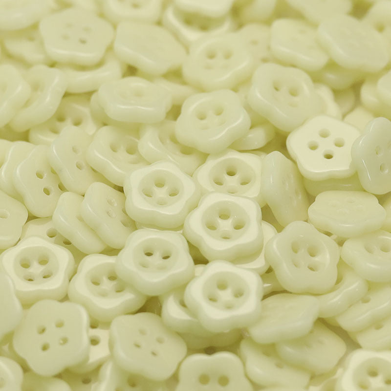 12.5mm Plum Blossom Ceramic 4-Hole Buttons for Kids' Clothing 50 Pack