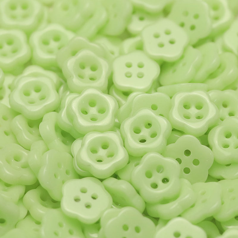 12.5mm Plum Blossom Ceramic 4-Hole Buttons for Kids' Clothing 50 Pack