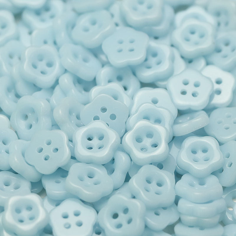12.5mm Plum Blossom Ceramic 4-Hole Buttons for Kids' Clothing 50 Pack