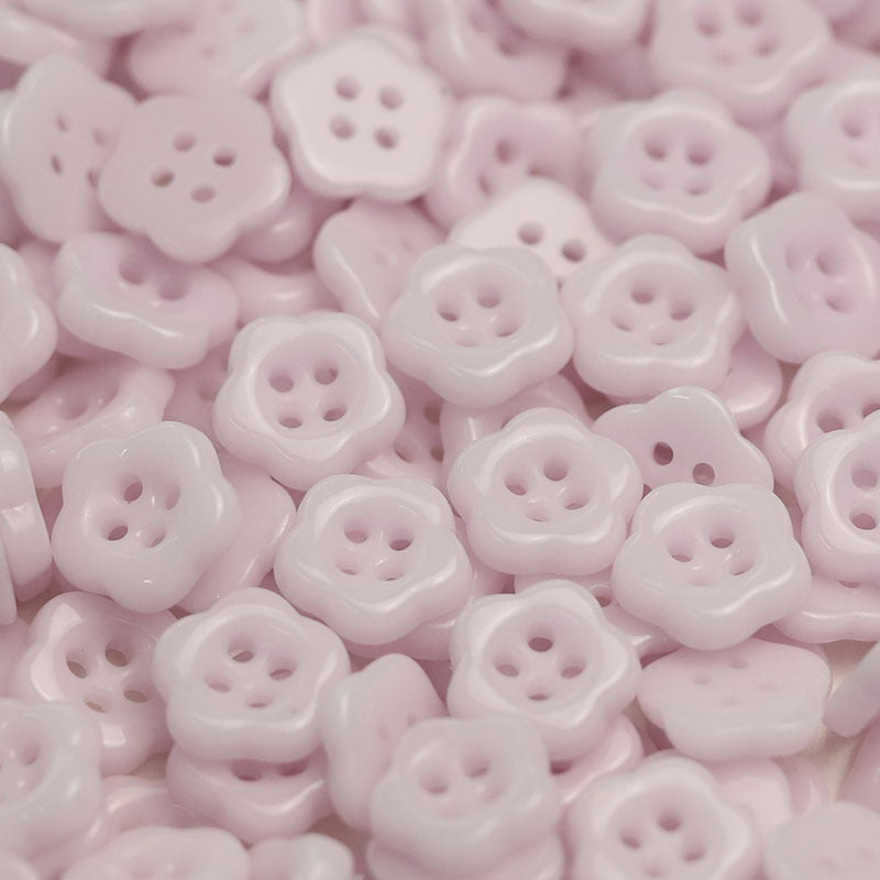 12.5mm Plum Blossom Ceramic 4-Hole Buttons for Kids' Clothing 50 Pack