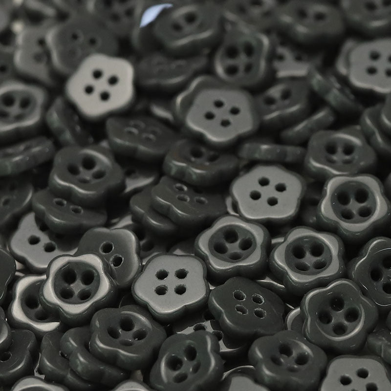 12.5mm Plum Blossom Ceramic 4-Hole Buttons for Kids' Clothing 50 Pack