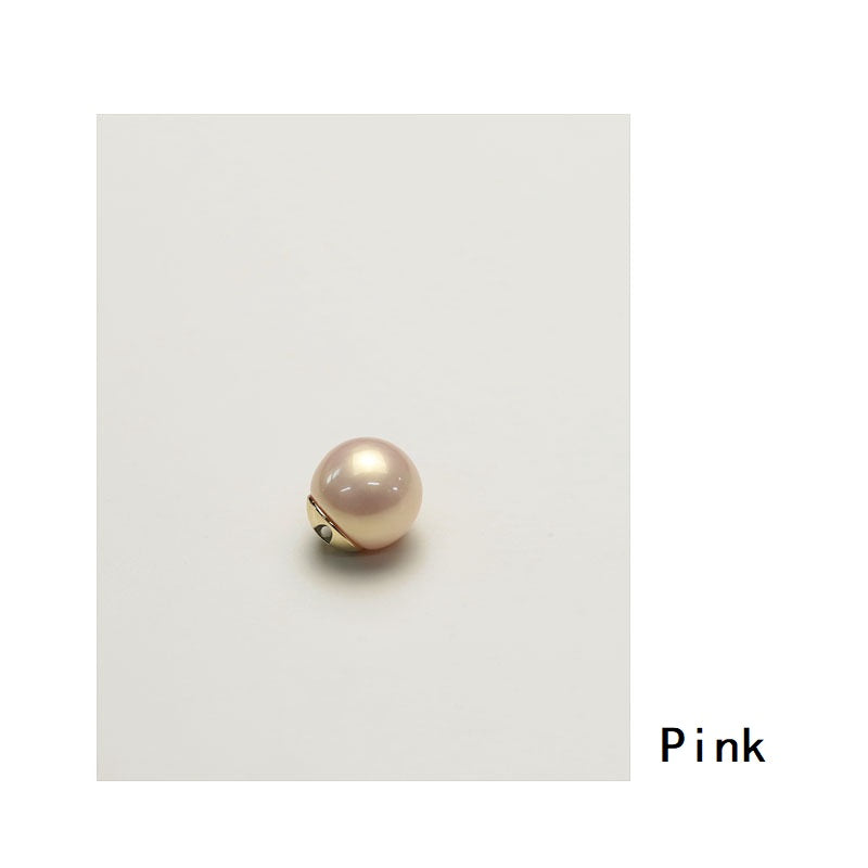 11.5-19.5mm Metal Base Pearl Glossy Shirt and Coat Buttons 12pcs Pink