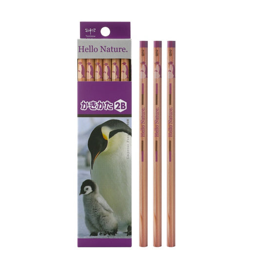 Tombow 2B HB Holzstifte, Hello Nature, 12er-Pack, Pinguin