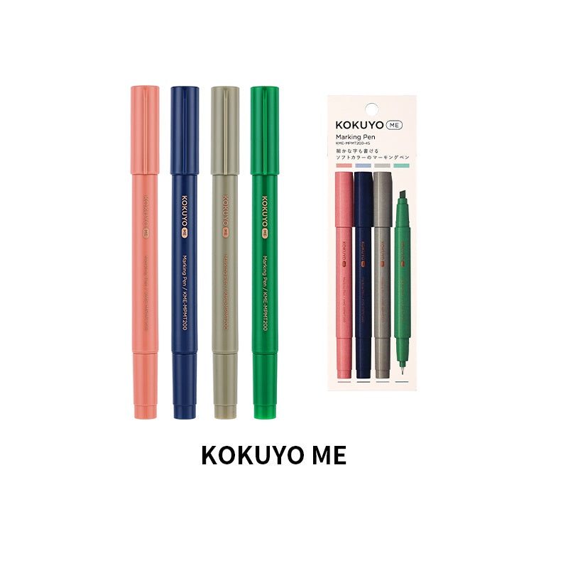 KOKUYO ME 2 Way Marking Pen 4 Color Pack 2