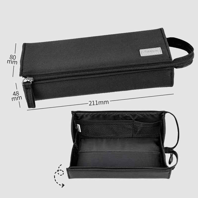 KOKUYO Campus Large Capacity Pen Case – Horizontal Opening Black