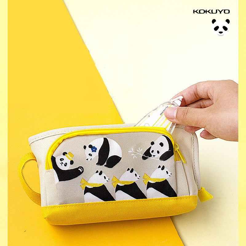 KOKUYO Cute Panda Pencil Case Stationery Pen Pouch