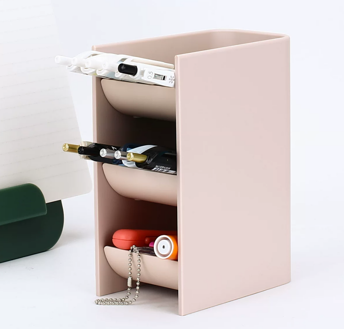 KOKUYO 3-Tier Angled Pen Holder, 70 × 110 × 150 mm