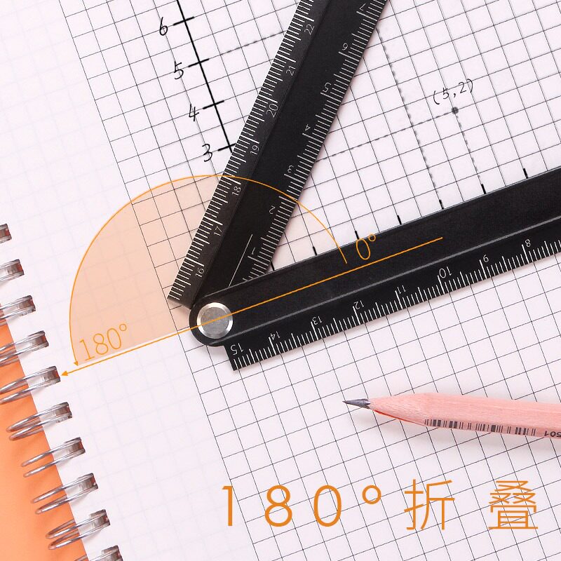 KOKUYO Urban Monochrome Aluminum Folding Ruler, 15–30 cm