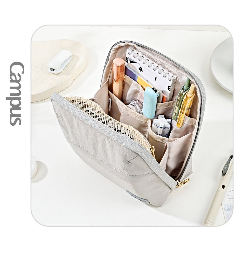 Kokuyo Campus Shell Pouch — Large Capacity Pencil Case & Makeup Bag