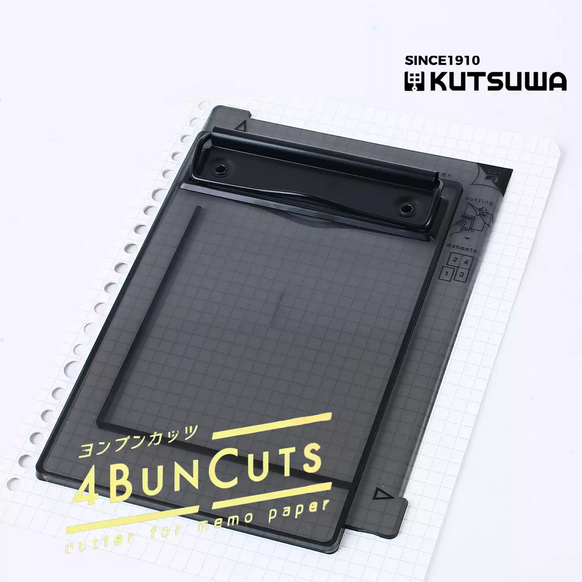 Kutsuwa Yonbun Cut Paper Cutter Guide Clipboard