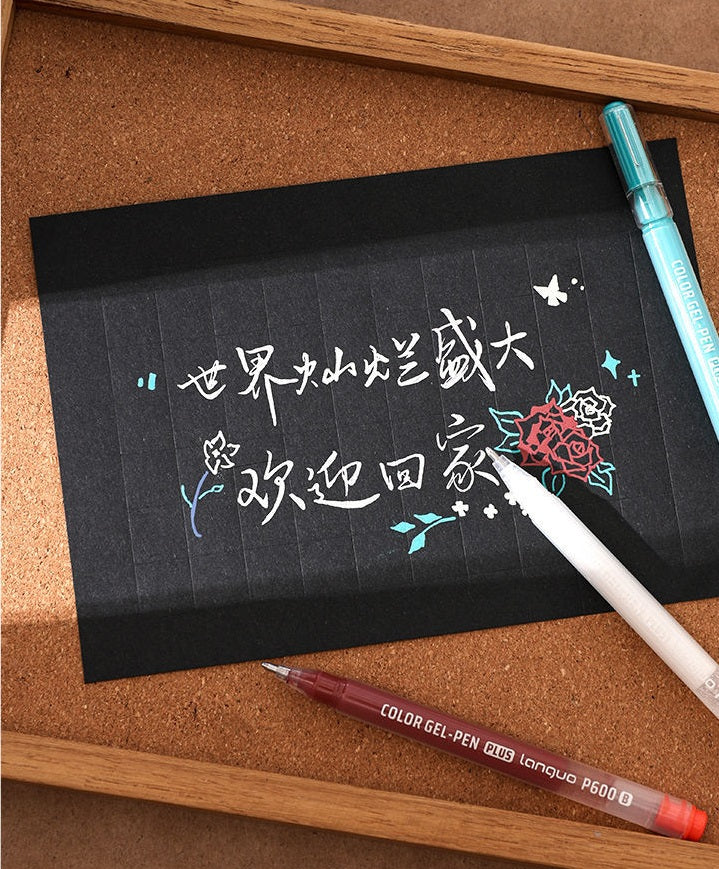 LANGUO P600 Calligraphy Gel Pen,36 Assorted Pens,1.0mm Bold Point