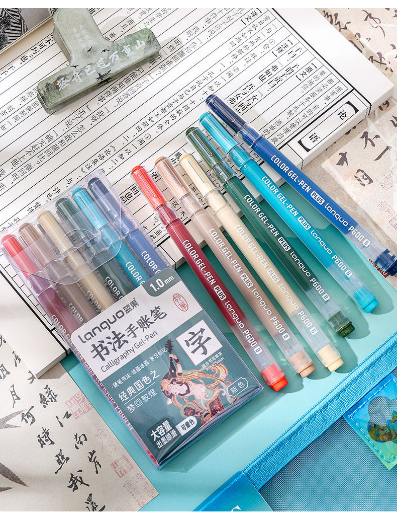 LANGUO P600 Calligraphy Gel Pen,36 Assorted Pens,1.0mm Bold Point