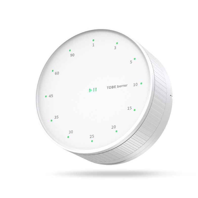 Round Rotating Kitchen Timer | LED Display | Built-in Stand & Strong Magnet | Fridge Mount White