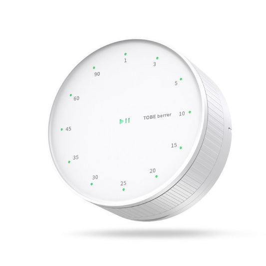 Round Rotating Kitchen Timer | LED Display | Built-in Stand & Strong Magnet | Fridge Mount White