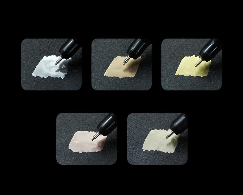 LETO Dual-Tip Chrome Metallic Marker — Mirror Finish