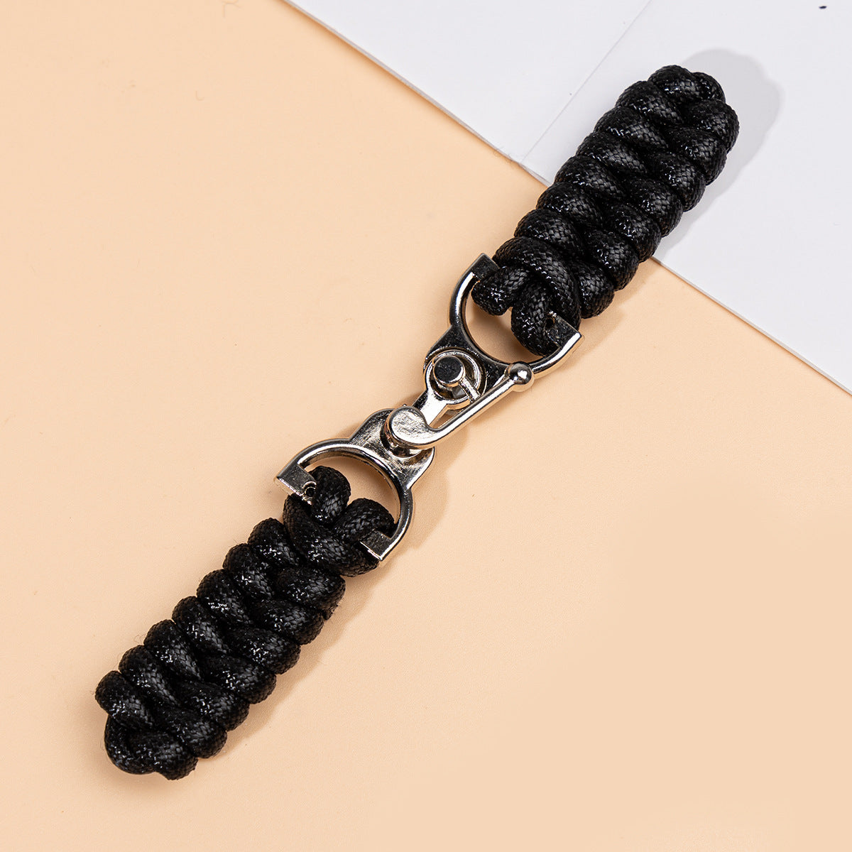 13.5cm Black Waxed Rope Sew-on Toggle Button with Metal Buckle 3pcs Black
