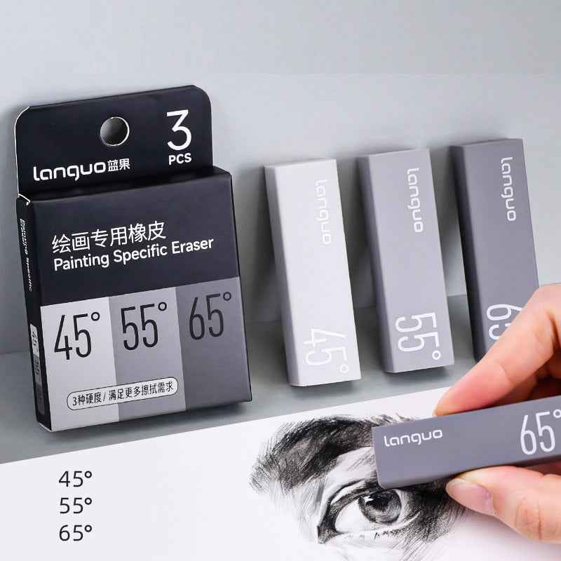 Languo 3 Hardness Drawing Sketching Erasers Set - 9 Pack