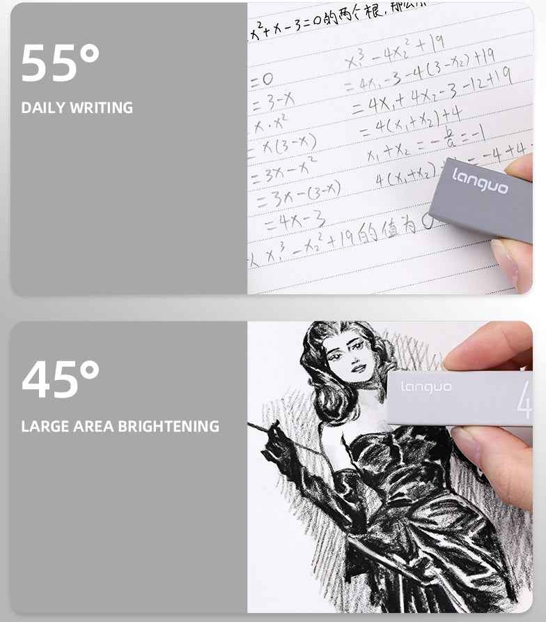 Languo 3 Hardness Drawing Sketching Erasers Set - 9 Pack