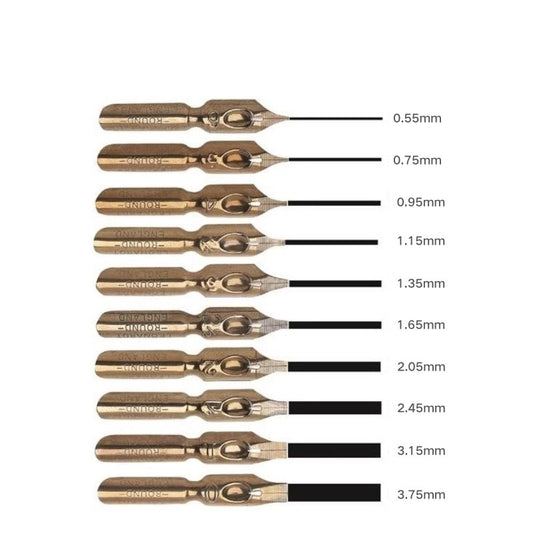 Leonardt Manuscript Dip Pen Nibs (Pack of 10 Sizes)