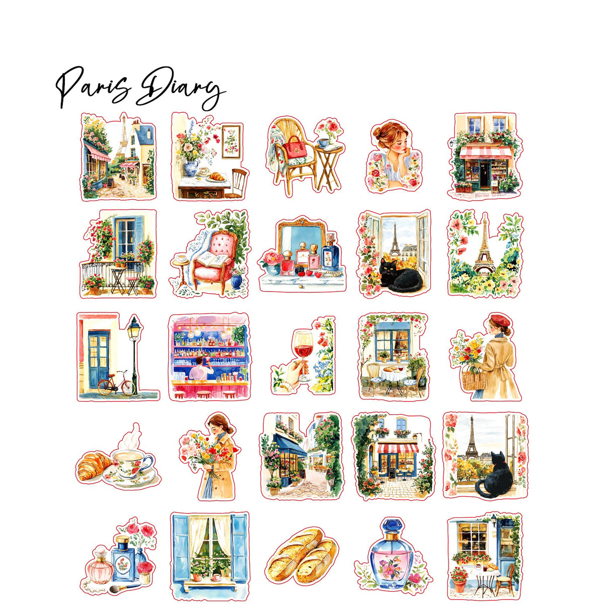 150-Piece Life Notes PET Sticker Tape Set for Journaling Planners DIY Crafts