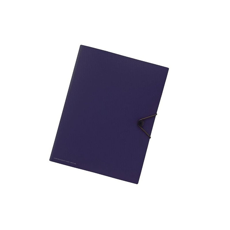 Lihit Lab Carrying Document Smart Fit A4 File Folder 6 Pocket Navy