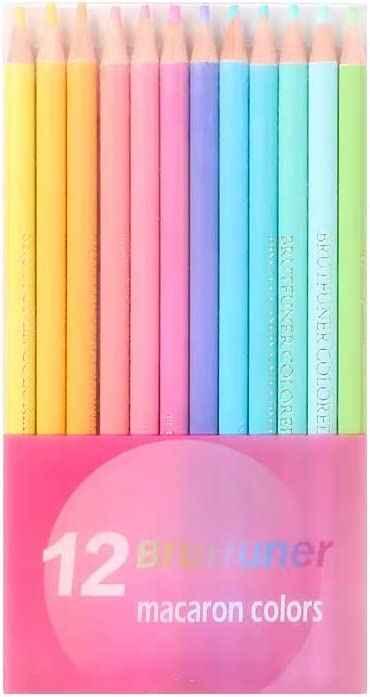 BRUTFUNER Zestaw 12 ołówków Macaron Colors