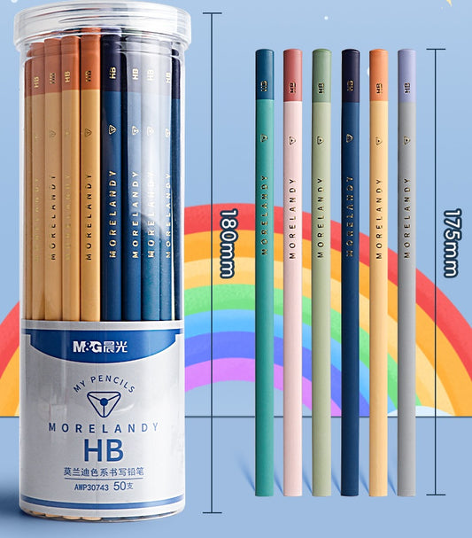 M&G Morelandy Wooden Pencil Set - HB (50-Pack)