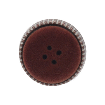 Vintage Flocked Metal Combination Buttons with Shanks for Coats 6pcs